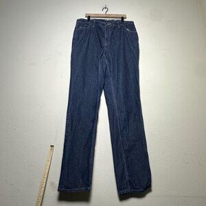 Carhartt FR Flame Resistant Denim Jean Pant Men 42x40 Blue Tall Big Work Wear